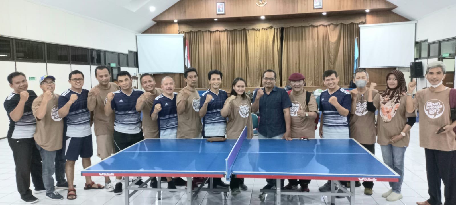 Tim Tenis Meja PWI DIY Unggul Tipis Atas RS Bethesda