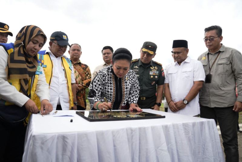 Resmikan Irigasi Tersier Karangtalun, Titiek Soeharto Dorong Swasembada Pangan dari Hulu di Sleman