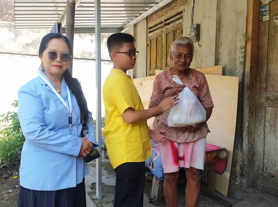 SD Negeri Pendowoharjo Sleman Gelar Aksi Sosial, Bagikan Sembako ke 9 Padukuhan 